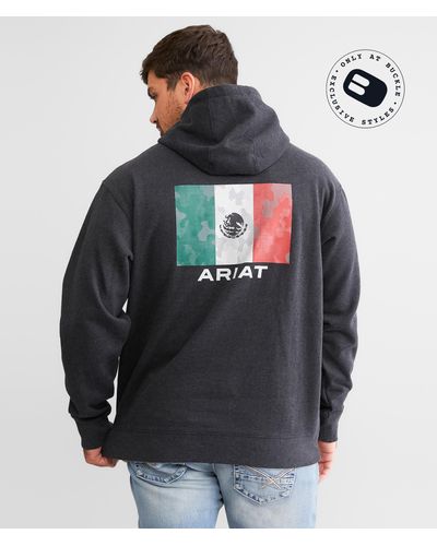 Ariat Mexico Flag Hooded Sweatshirt - Gray
