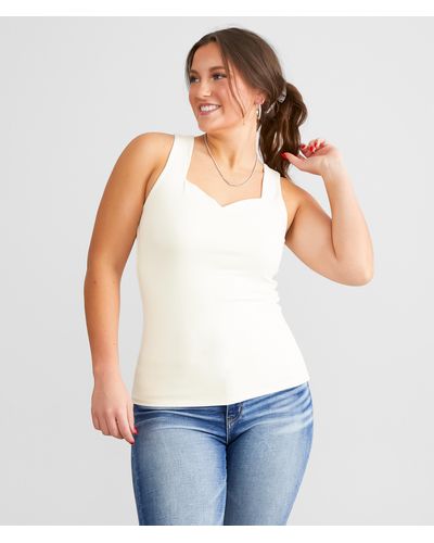 Buckle Black Shaping & Smoothing Tank Top - White