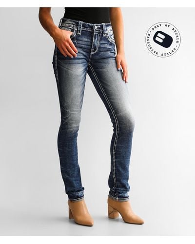 Rock Revival Lisely Mid-rise Straight Stretch Jean - Blue