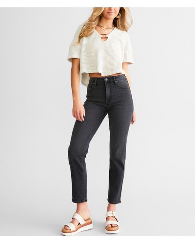 Hidden Jeans Tracey Cropped Straight Jean - Black