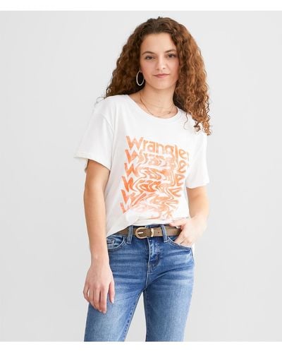 Wrangler Wavy Logo Oversized T-shirt - White