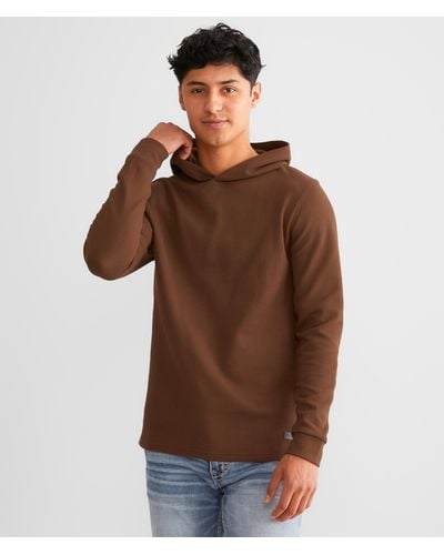 Outpost Makers Waffle Knit Hoodie - Brown