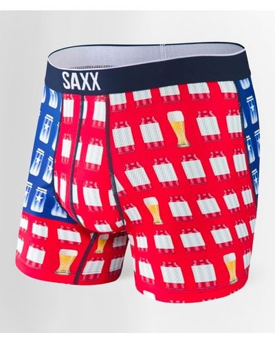 Saxx Underwear Co. Volt Stretch Boxer Briefs - Red