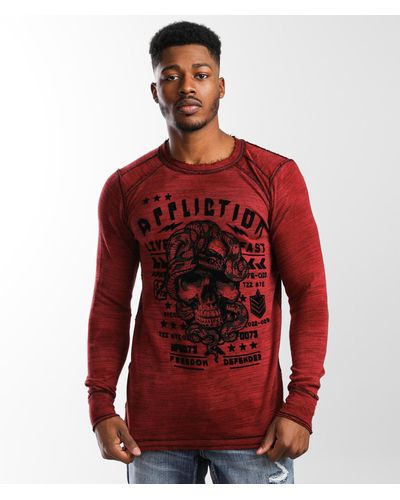 Affliction Freewill Reversible Thermal - Red