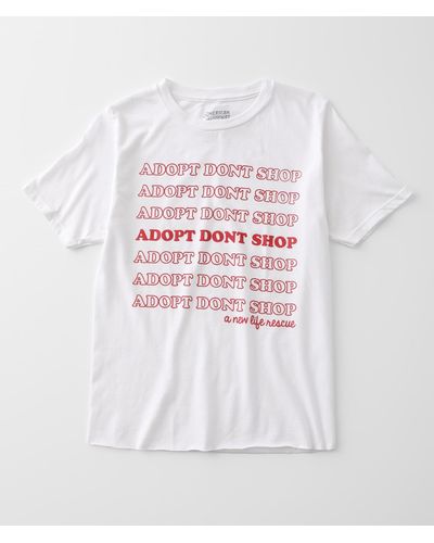 American Highway Adopt Don't Shop T-shirt - White