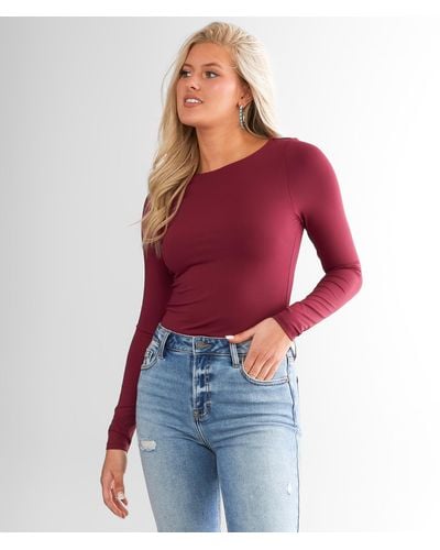 Buckle Black Shaping & Smoothing Fitted Top - Red