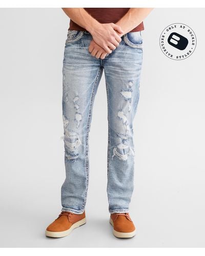 Rock Revival Jimmie Straight Stretch Jean - Blue