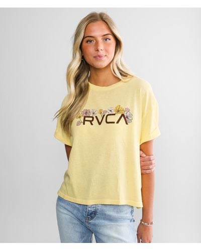 RVCA Retro Floral T-shirt - Yellow