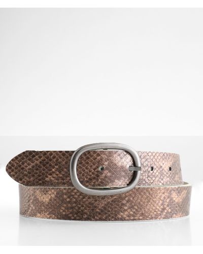 BKE Reversible Snake Print Belt - Brown