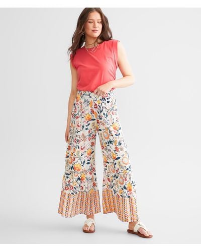 Angie Floral Beach Pant - Pink
