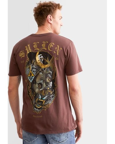Sullen Divided T-shirt - Brown