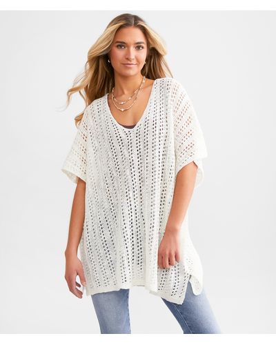 Daytrip Oversized Dolman Sweater - White