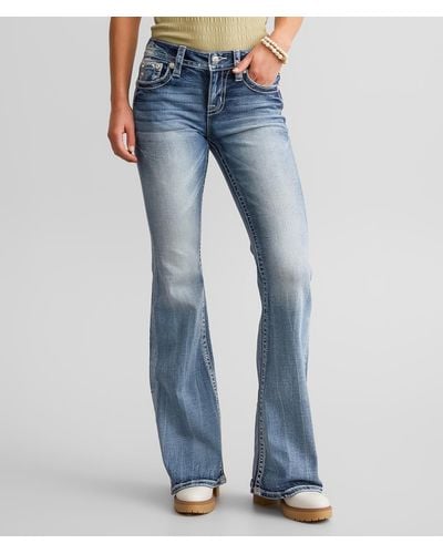Miss Me Mid-rise Flare Stretch Jean - Blue