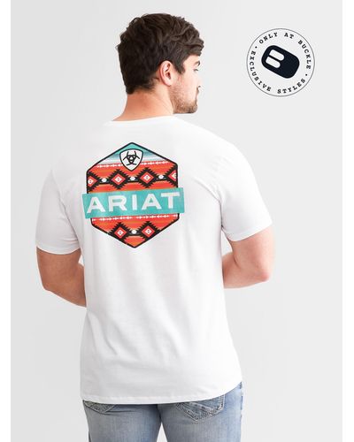 Ariat Southwestern Hex Bar T-shirt - White