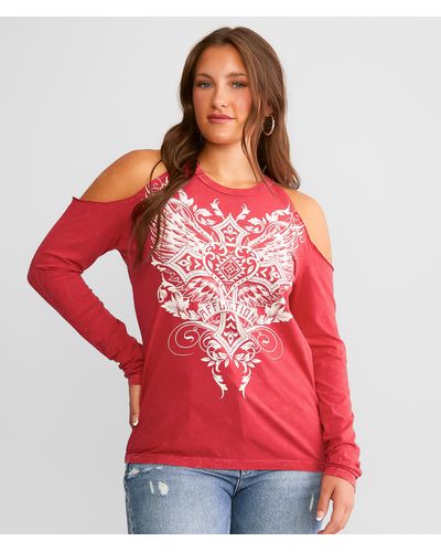 Affliction Majestic Cross T-shirt - Red