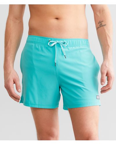 Saxx Underwear Co. Oh Buoy 2 In 1 Drop Temp Stretch Swim Trunks - Blue