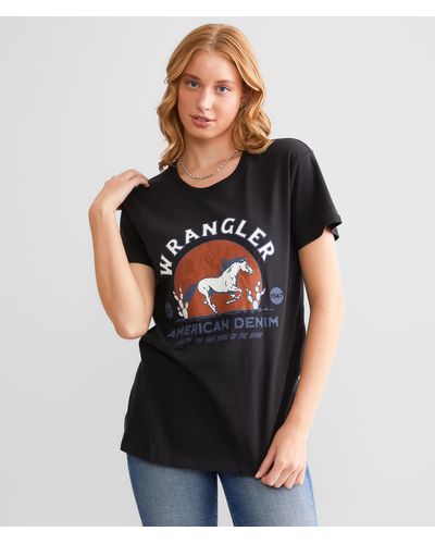 Wrangler American Denim Boyfriend T-shirt - Black