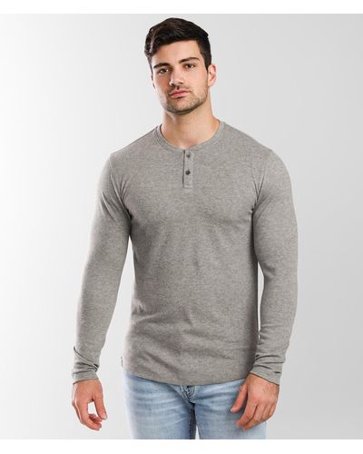Outpost Makers Brushed Knit Henley - Gray