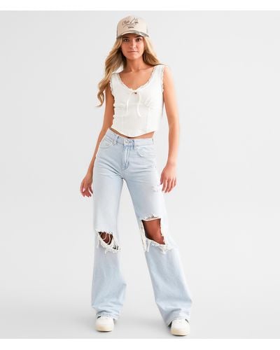 Free People Tinsley High Rise Baggy Jean - White