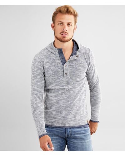 Outpost Makers Snap Henley Hoodie - Gray