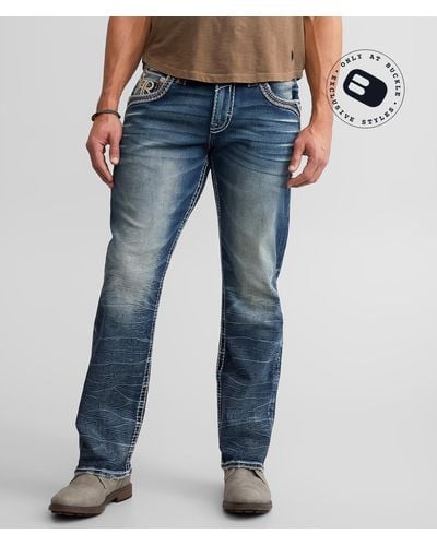 Rock Revival Sutton Relaxed Taper Stretch Jean - Blue
