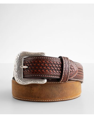 Ariat Basket Weave Leather Belt - Brown