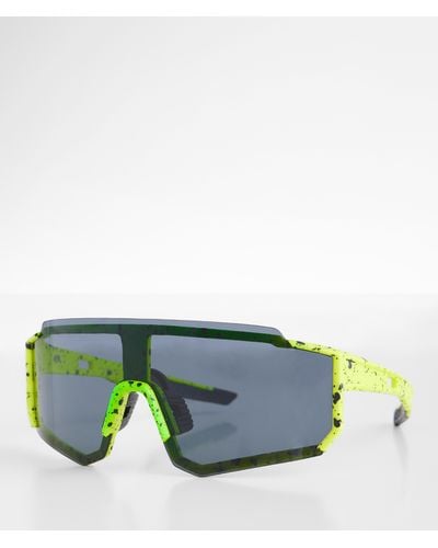BKE Neon Splatter Shield Sunglasses - Green