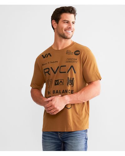 RVCA All Brand Sport T-shirt - Brown