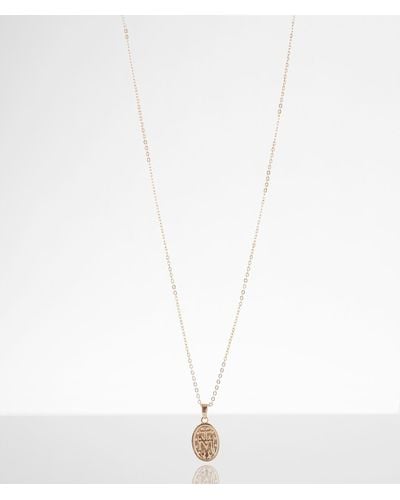 BKE Dainty Pendant Necklace - White