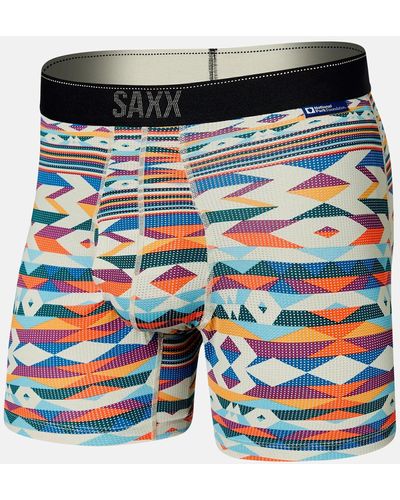 Saxx Underwear Co. Quest Stretch Boxer Briefs - Blue
