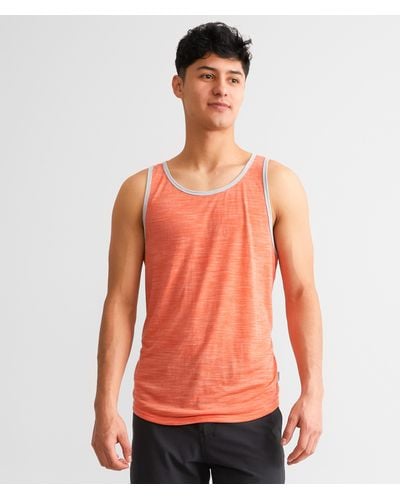 Departwest Marled Neon Tank Top - Red