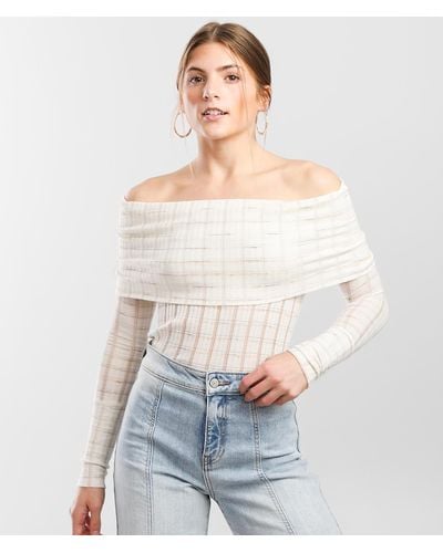 Free People Snowy Thermal - White Long Sleeve Top - Oversized Top