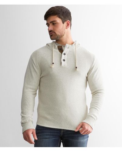Outpost Makers Hooded Henley Sweater - Gray