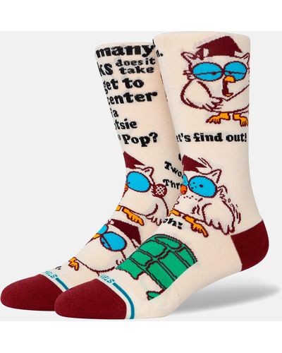 Stance Mr. Owl Tootsie Roll Pops Socks - White