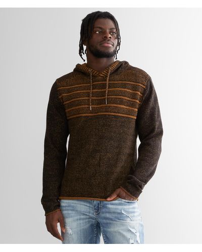 BKE Crossover Hooded Sweater - Brown