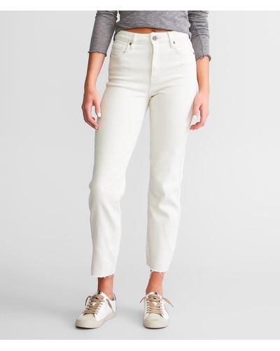Hidden Jeans Tracey Cropped Straight Jean - White