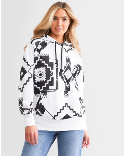 Hooey Chaparral Aztec Hooded Sweatshirt - White