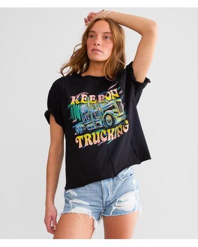 American Highway Keep On Trucking T-shirt - Black