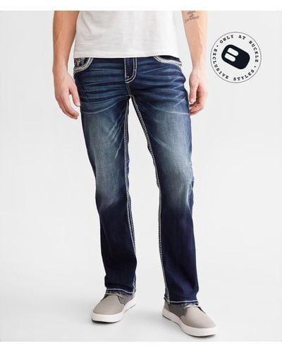 Rock Revival Kaiden Straight Stretch Jean - Blue