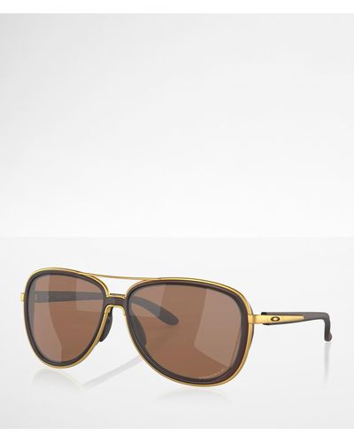 Oakley Split Time Polarized Aviator Sunglasses - Metallic