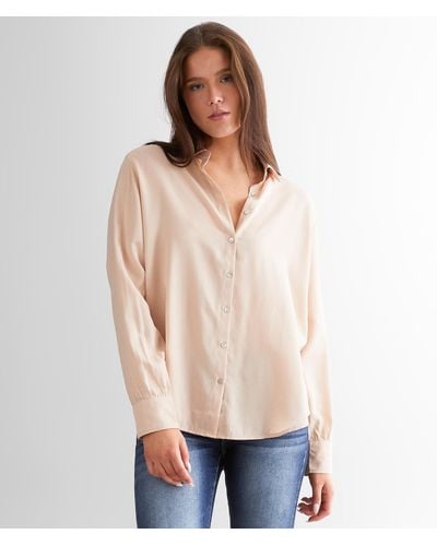 Z Supply Camille Cupro Blouse - Natural