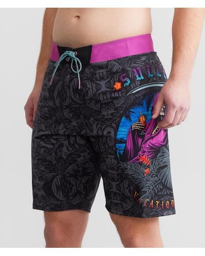 Sullen Vacation Time Stretch Boardshort - Blue