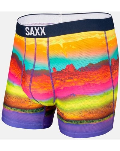 Saxx Underwear Co. Volt Stretch Boxer Briefs - Orange