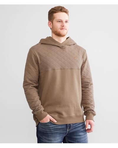 Tentree Quilted Knit Hooded Sweatshirt - Brown