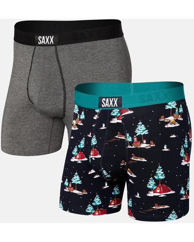 Saxx Underwear Co. Ultra 2 Pack Stretch Boxer Briefs - Multicolor