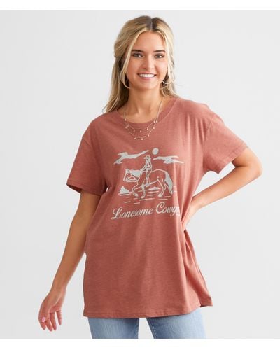 Wrangler Lonesome Cowgirl T-shirt - Red