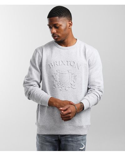 Brixton Lion Crest Pullover Sweatshirt - Gray
