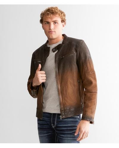 Outpost Makers Kayto Leather Jacket - Brown