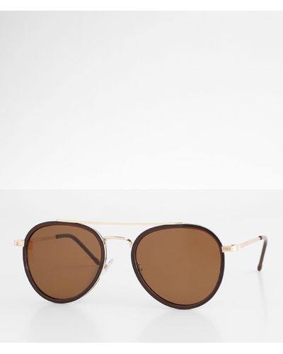 BKE Aviator Sunglasses - Brown