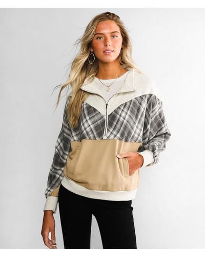 Miss Me Pieced Dolman Pullover - Natural